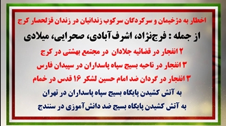 اخطار به دژخیمان و سرکردگان سرکوب زندانیان