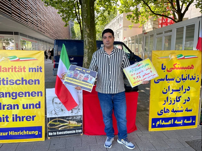 هامبورگ - آکسیون ایرانیان آزاده در محکومیت به اعدام زندانیان سیاسی - ۲۰مرداد