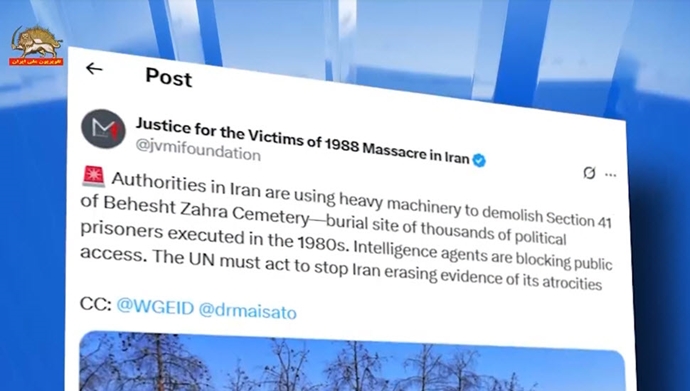تخریب قطعه ۴۱ بهشت زهرا محل دفن هزاران زندانی سیاسی اعدام شده در دهه ۱۳۶۰ هستند