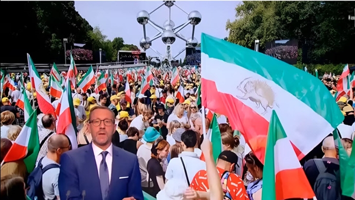 بازتاب تظاهرات ایران آزاد در بروکسل