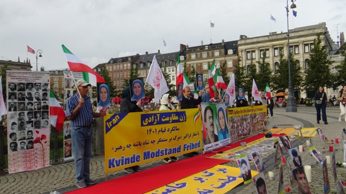کپنهاگ - آکسیون ایرانیان آزاده در حمایت از قیام سراسری توسط ایرانیان آزاده - ۲۸شهریور