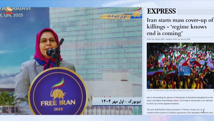 نعکاس اکسپرس لندن از تظاهرات بزرگ نیویورک