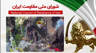 تجمع گسترده مردم بر مزار مهران بهرامیان در شب هفت وی