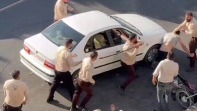 ضرب و شتم دستفروشان در قزوین