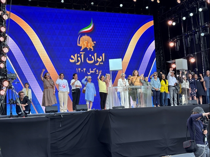 بروکسل - تظاهرات بزرگ ایرانیان در شصتمین سالگرد تأسیس سازمان مجاهدین خلق ایران