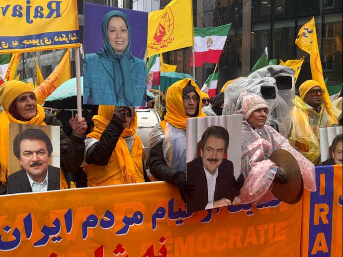 بروکسل - تظاهرات ایرانیان آزاده در حمایت از قیام سراسری -۲۰ دی ماه