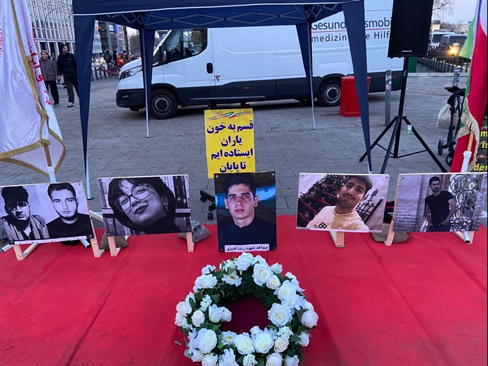 هامبورگ - آکسیون هواداران مجاهدین خلق در حمایت از قیام سراسری مردم ایران - ۲۸دی ۱۴۰۴