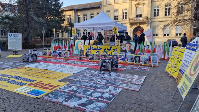 هایدلبرگ - اکسیون هواداران مجاهدین خلق در حمایت از قیام سراسری مردم ایران - ۴بهمن ۱۴۰۴