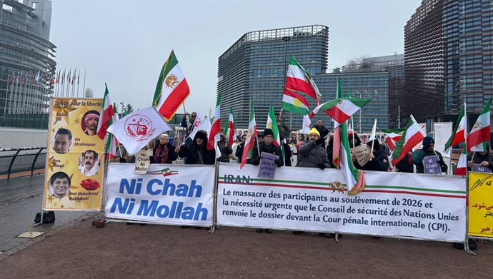 استراسبورگ - تظاهرات ایرانیان آزاده مقابل پارلمان اروپا