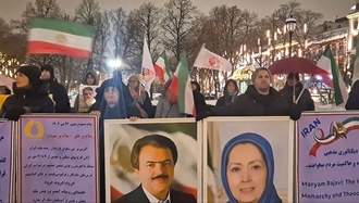 اسلو - اکسیون هواداران مجاهدین خلق در حمایت از قیام سراسری مردم ایران 