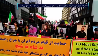 تظاهرات یاران شورشگر همزمان با اجلاس شورای وزیران در بروکسل