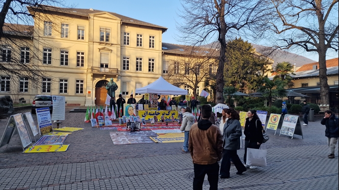 هایدلبرگ - اکسیون هواداران مجاهدین خلق در حمایت از قیام سراسری مردم ایران - ۴بهمن ۱۴۰۴