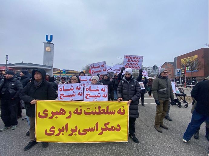 هامبورگ - تظاهرات جهانی در همبستگی با قیام سراسری مردم ایران - ۴بهمن ۱۴۰۴