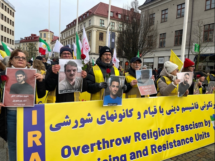 یوتوبوری - آکسیون هواداران مجاهدین خلق در حمایت از قیام سراسری مردم ایران - ۲۷دی ۱۴۰۴