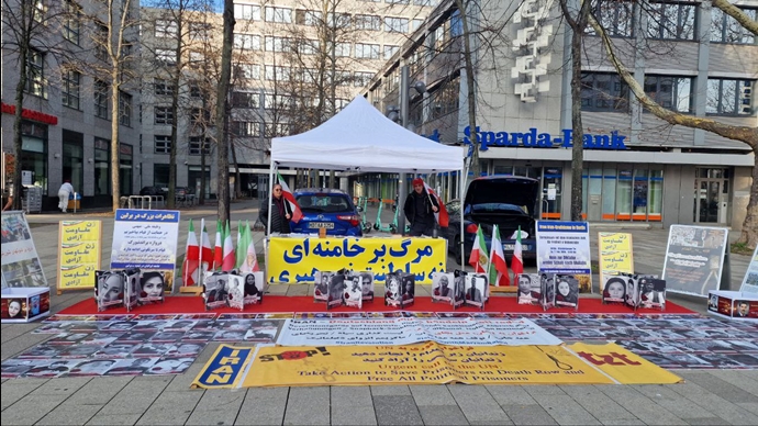 مانهایم - اکسیون هواداران مجاهدین خلق در حمایت از قیام سراسری مردم ایران - ۴بهمن ۱۴۰۴