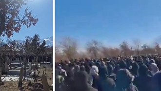 مراسم خاکسپاری سروش سلیمانی در شهر هفشجان