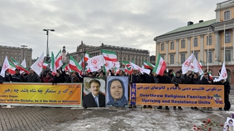 استکهلم - تظاهرات ایرانیان آزاده در برابر وزارت‌خارجه این کشور در همبستگی با قیام سراسری مردم ایران - ۲۷دی