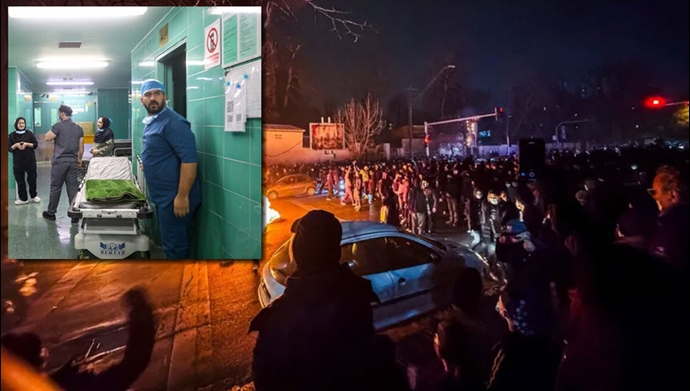 قیام ایران ۱۴۰۴ - انبوه آسیب‌دیدگان چشمی در روز ۱۹ دی