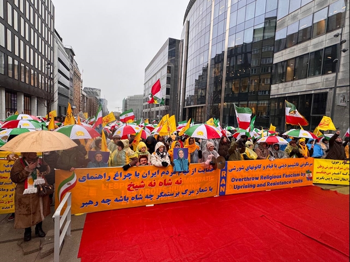 بروکسل - تظاهرات ایرانیان آزاده در حمایت از قیام سراسری -۲۰ دی ماه