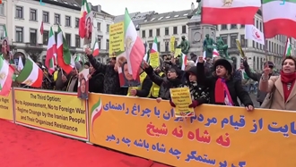 تظاهرات هواداران مجاهدین و حامیان مقاومت در بروکسل