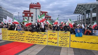 تظاهرات یاران شورشگر در حمایت از قیام مردم ایران