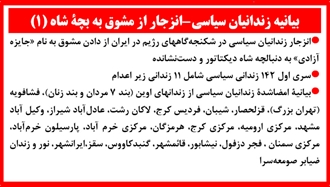 بیانیه زندانیان سیاسی - انزجار از مشوق به بچهٔ شاه