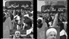 تجمع علیه حسن روحانی و جواد ظریف با شعارهای تند
