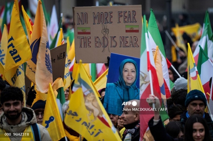 انعکاس تصویری خبرگزاری فرانسه از تظاهرات بزرگ ایرانیان در برلین