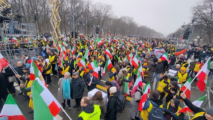 صحنه‌هایی از تظاهرات بزرگ «ایران آزاد» در برلین