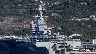 جنگنده‌ها بر روی عرشه ناو «یواس‌اس جرالد آر. فورد» در بندری در جزیره کرت یونان - عکس از آرشیو