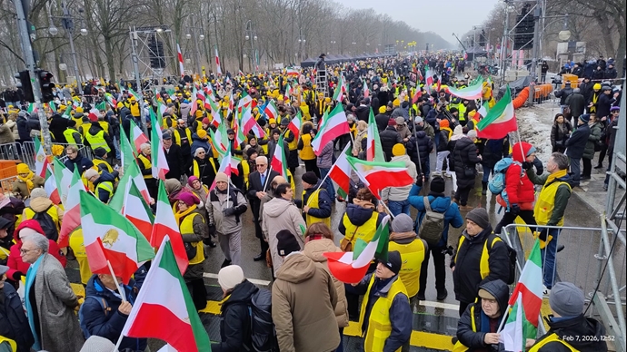 صحنه‌هایی از تظاهرات بزرگ «ایران آزاد» در برلین