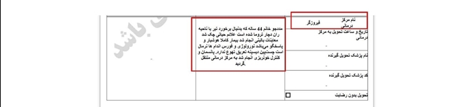 ۲- فریبا صحرایی ۴۴ ساله، تهرانپارس، شلیک در ناحیه پا (۱۹ دی) 