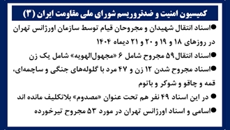 اسناد انتقال شهیدان و مجروحان قیام توسط سازمان اورژانس تهران