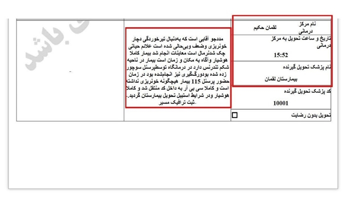 ۱۲- حسین مشکویی ۱۸ ساله تیرخوردگی در ناحیه شکم (۱۸ دی) 