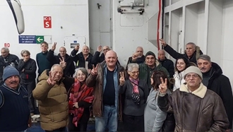 ایرانان آزاده و هواداران مجاهدین در مالمو که عازم برلین هستند