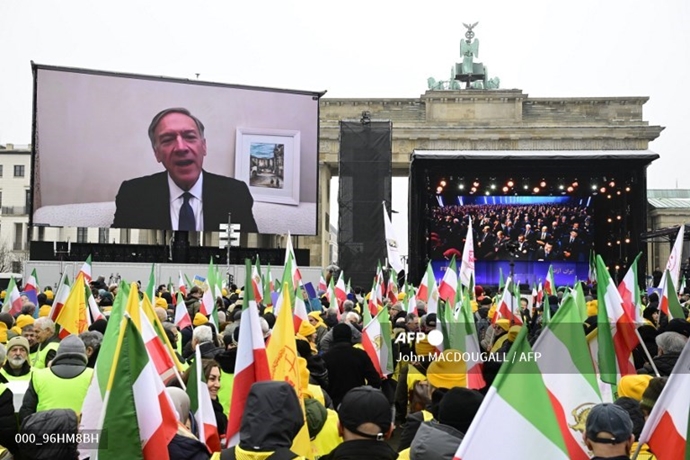 انعکاس تصویری خبرگزاری فرانسه از تظاهرات بزرگ ایرانیان در برلین