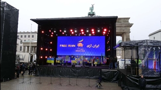 گردهمایی بزرگ ایرانیان در برلین در سالگرد انقلاب ضدسلطنتی مردم ایران