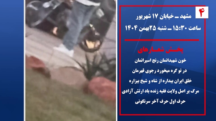 ۵۰ پراتیک انقلابی شامل تصویرنگاری، پخش شعار، نصب بنر و دیوارنویسی در شهرهای میهن