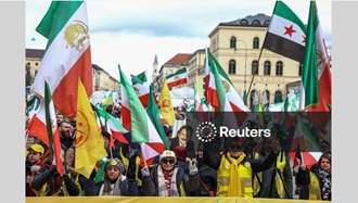 انعکاس رویترز تظاهرات ایرانیان آزاده و یاران شورشگر در مونیخ همزمان با کنفرانس امنیتی مونیخ