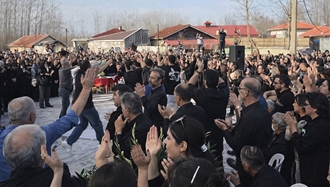 مراسم چهلم شهیدان قیام دیماه ۱۴۰۴