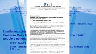 بیانیه کمیته همبستگی آلمان برای ایران آزاد در حمایت از گردهمایی بزرگ «ایران آزاد»