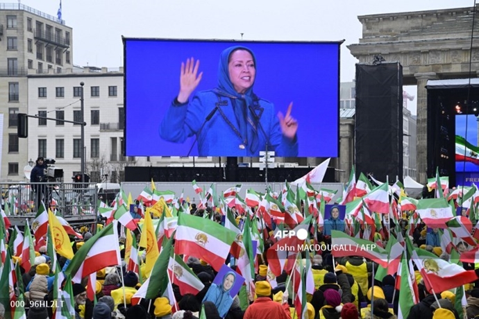 انعکاس تصویری خبرگزاری فرانسه از تظاهرات بزرگ ایرانیان در برلین