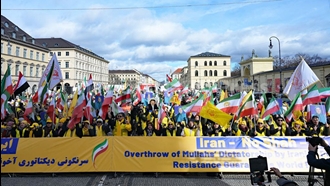 انعکاس خبرگزاری آسوشیتدپرس از تظاهرات ایرانیان آزاده و یاران شورشگر در مونیخ همزمان با کنفرانس امنیتی مونیخ