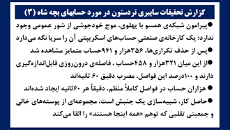 گزارش تحقیقات سایبری تردستون در مورد حساب‌های بچه شاه (۳) 