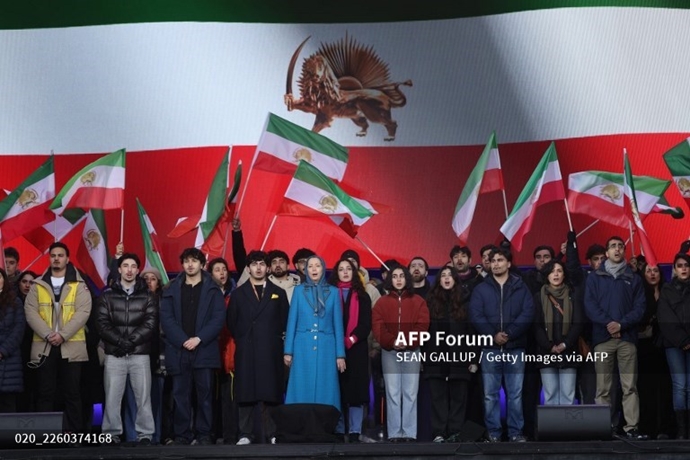 انعکاس تصویری خبرگزاری فرانسه از تظاهرات بزرگ ایرانیان در برلین