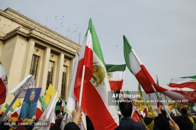 خبرگزاری فرانسه گزارش تصویری از تظاهرات ایرانیان آزاده در پاریس