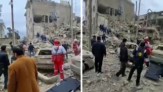  بمباران ساختمان موسوم به بنیاد شهید در خیابان بهار و طالقانی