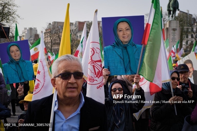 خبرگزاری فرانسه گزارش تصویری از تظاهرات ایرانیان آزاده در پاریس