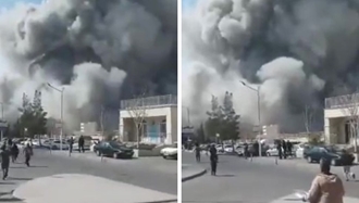 انتشار ویدئویی از حمله هوایی به «ستاد کل فرماندهی انتظامی شرق استان تهران» 