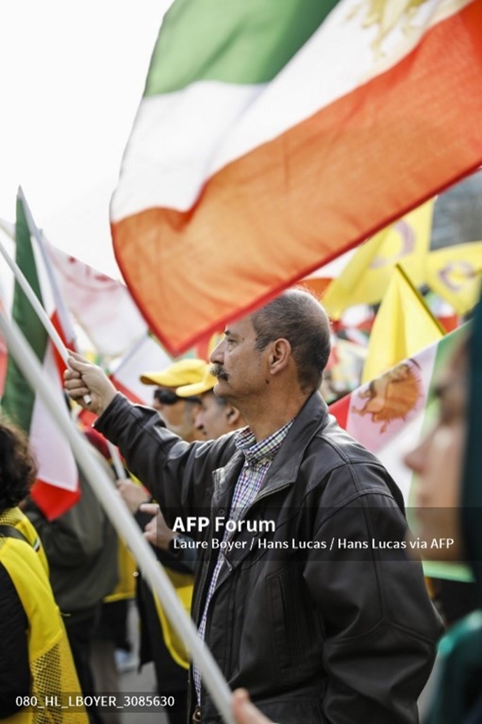 خبرگزاری فرانسه گزارش تصویری از تظاهرات ایرانیان آزاده در پاریس